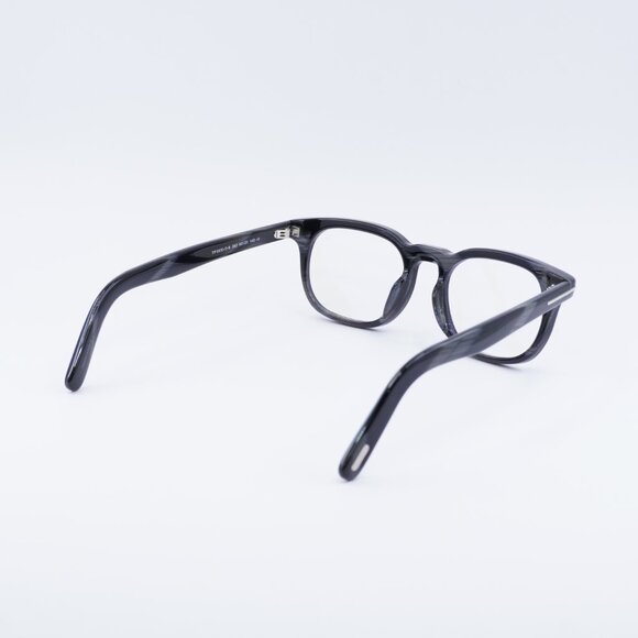 Tom Ford FT5930-D-B 063 Eyeglasses Black Horn 52mm Rectangle Frame - Picture 5 of 9